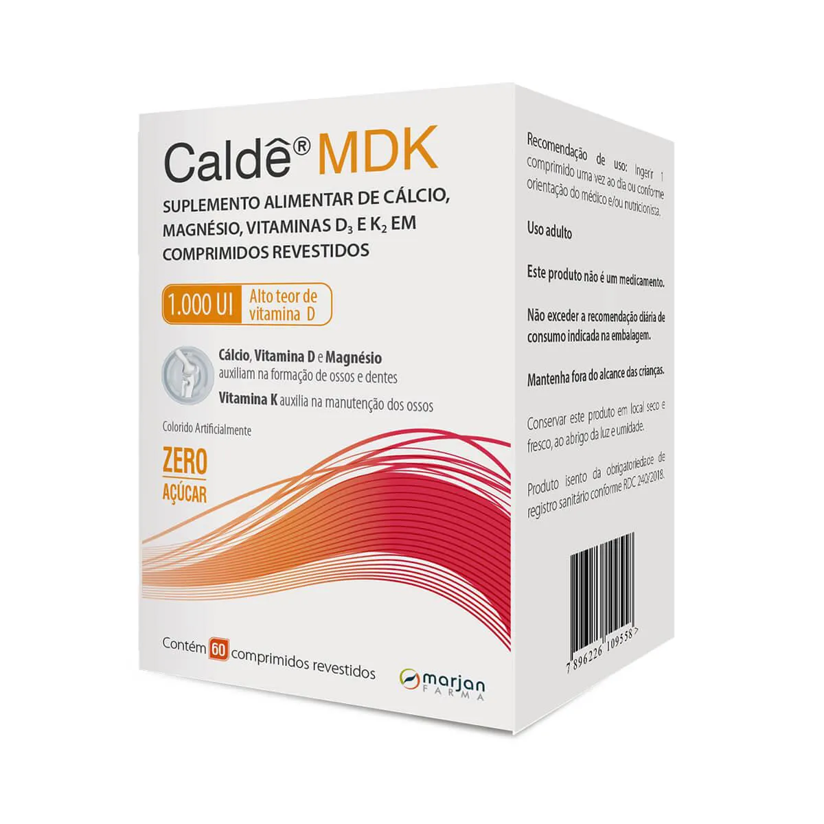 Cálcio Caldê MDK 1000UI 60 comprimidos