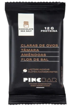 Kit 3x: Barra de Proteína Chocolate Sea Salt Sem Açúcar Pincbar 50g